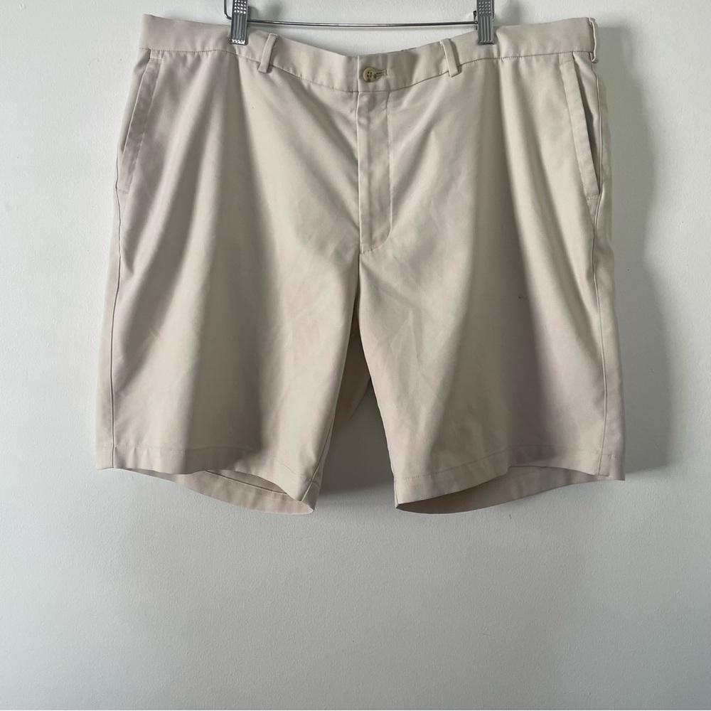 Peter Millar Beige Tan Performance Golf 9" Shorts Size 42